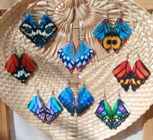 boucle doreille papillon légère fémini